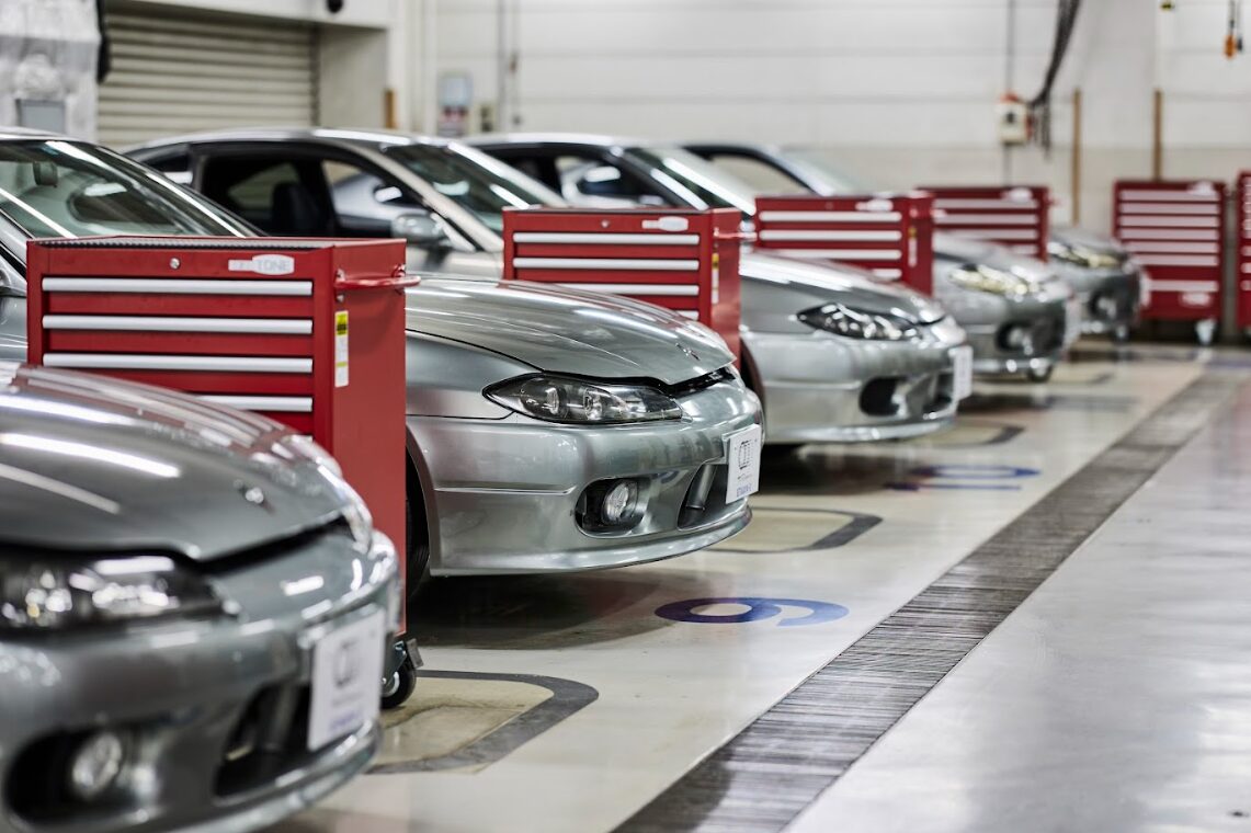 シルビア整備体験　日常点検＆ブレーキパッド交換